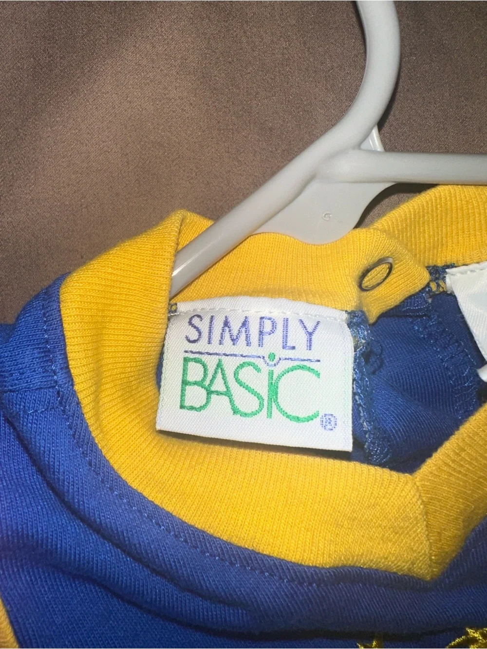 Vintage Y2K Simply Basic Wonderdawg Baby Romper 3-6M Embroidered Colorblock